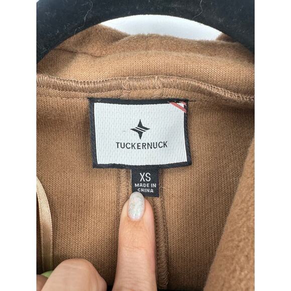TUCKERNUCK Hooded Wrap Jacket in Camel - Picture 3 of 5